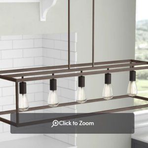 NEW - Chandelier in Box (Tristin 5 - Light Kitchen Island Pendant)